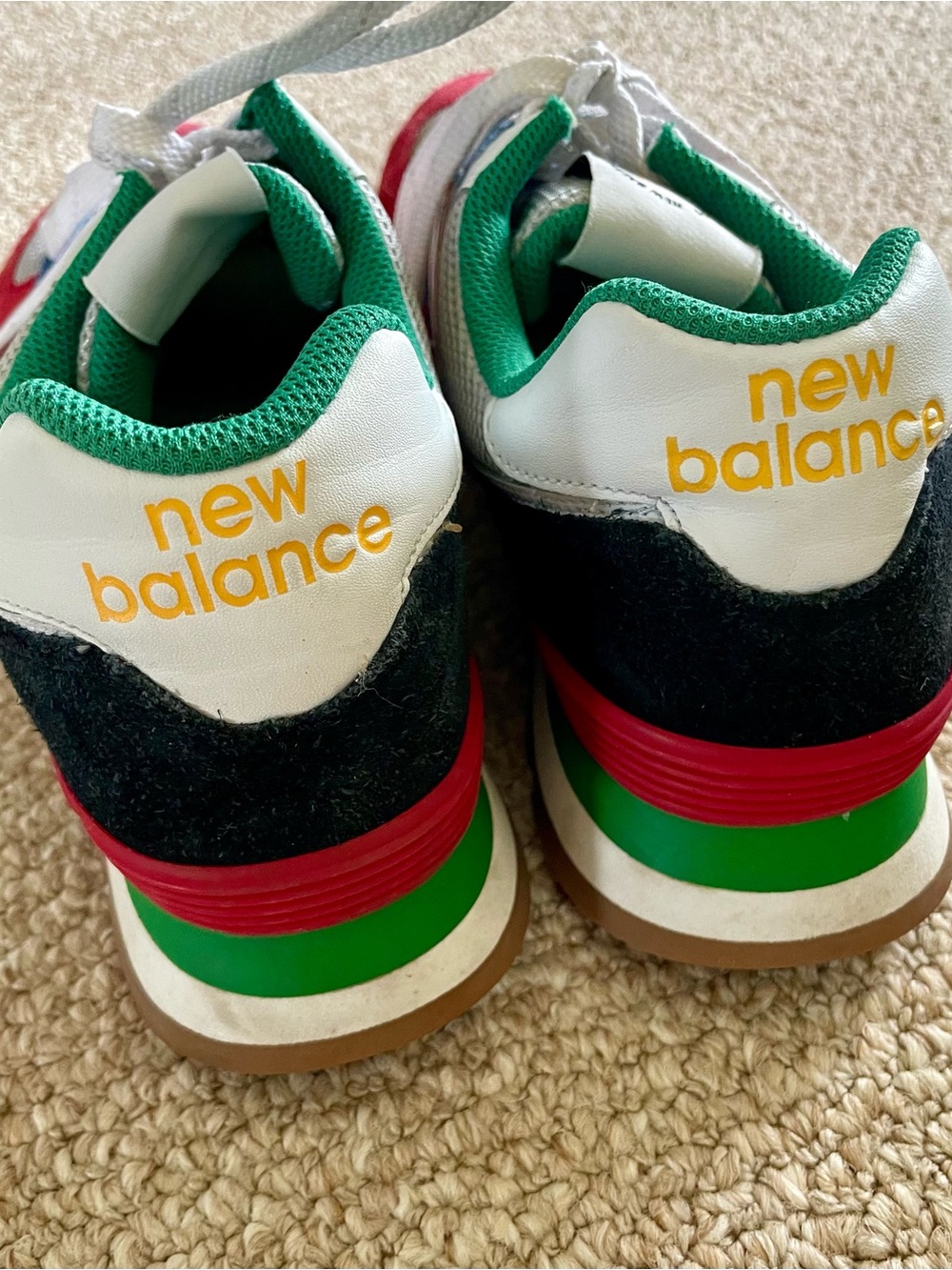 New Balance Red Blue Green White Retro Trainer Men's size 11 - Picture 3 of 6